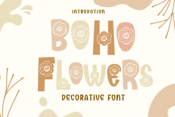 Embrace Handmade Charm: The Boho Flowers Decorative Font