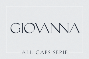 Giovanna: The Majestic Serif for Modern Elegance