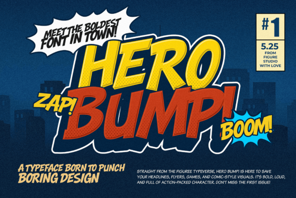Hero Bump! The Comic Font That Pops Off the Page