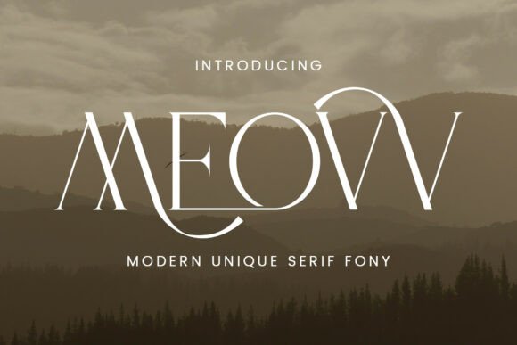 Meovv: A Serif Font Where High-Fashion Meets Fluid Calligraphy