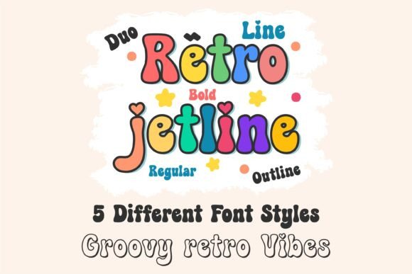 Retro Jetline: A Groovy Font for Modern Creative Projects