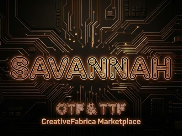 Savannah: The Circuit Glow Font for Modern Design