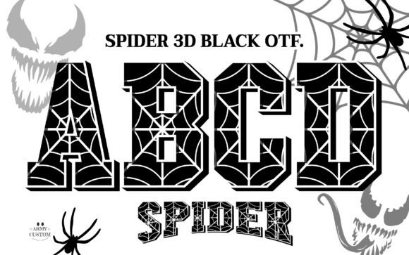 Spider 3D Black: A Bold Font for High-Impact Projects