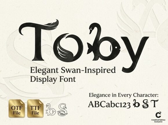 Toby: Crafting Brand Elegance with Swan-Inspired Typography