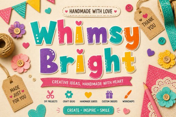 Whimsy Bright: A Playful Display Font for Joyful Designs